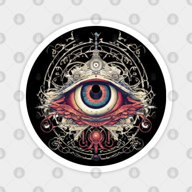 Esoteric Spiritual Third Eye Wikka Magnet by Nightarcade